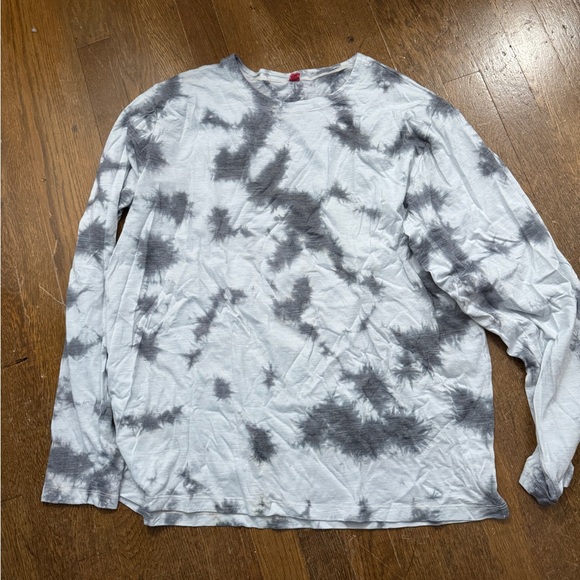 Lulu Lemon Gray Tie-Dye Long Sleeve Shirt - L - Picture 1 of 2